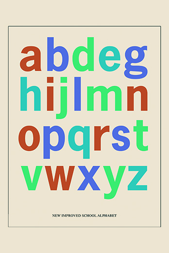 ‘New Improved School Alphabet’ by George&nbsp;Hardie.